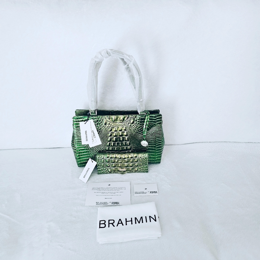 NWT Brahmin CACTI GREEN Josette w/Veronica Wallet